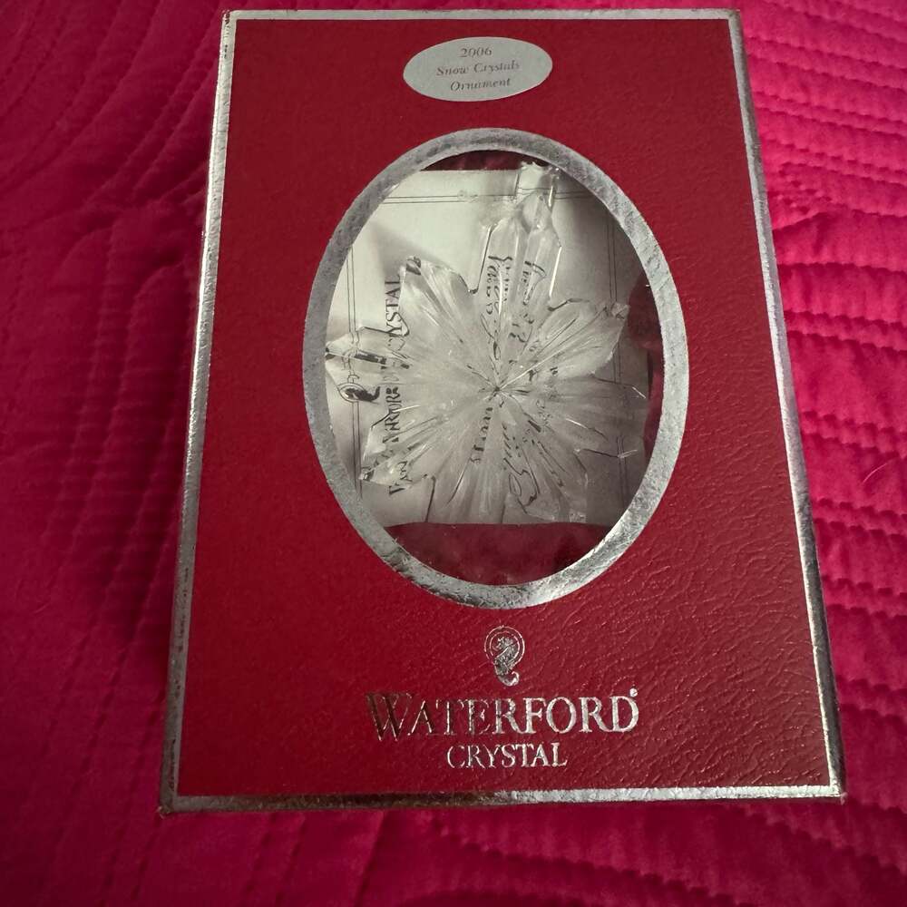 Waterford Crystal 2006 Snow Crystals Christmas Ornament w/ Box & COA Jim O’Leary